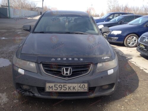 Дефлектор капота (мухобойка) HONDA Accord VII с 2002-2006 г.в.с молдингом (Хонда Аккорд) Вип Тюнинг